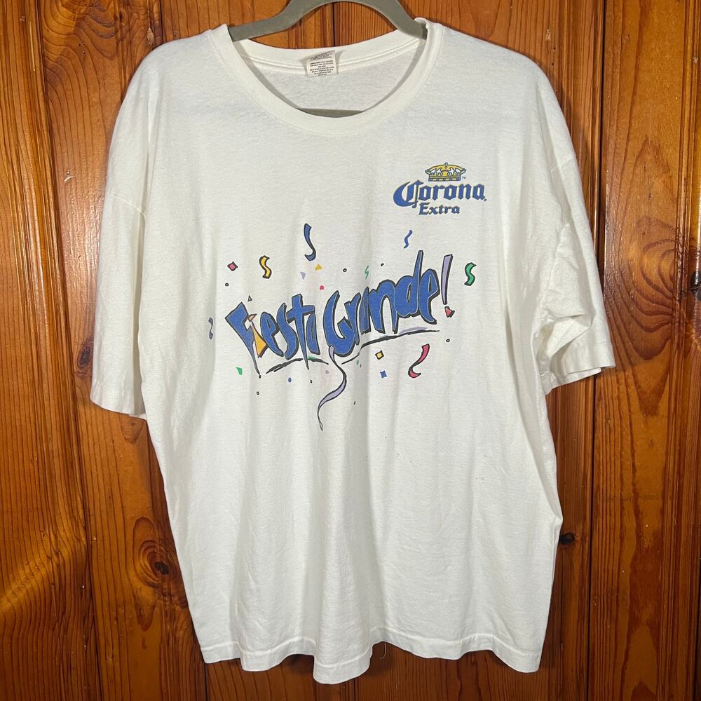 Corona Extra XL Vintage Graphic Tee White Regular